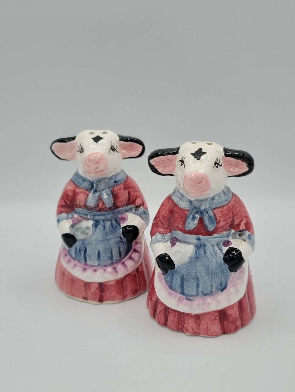 Loomco Cow Salt Pepper Shakers Pair Country Kitchen Farmhouse 1994 Vintage
